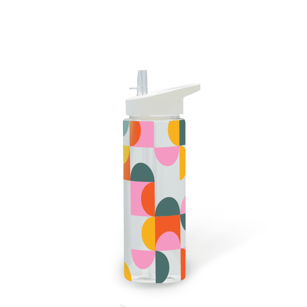 Acrylic Water Bottle with Flip Straw