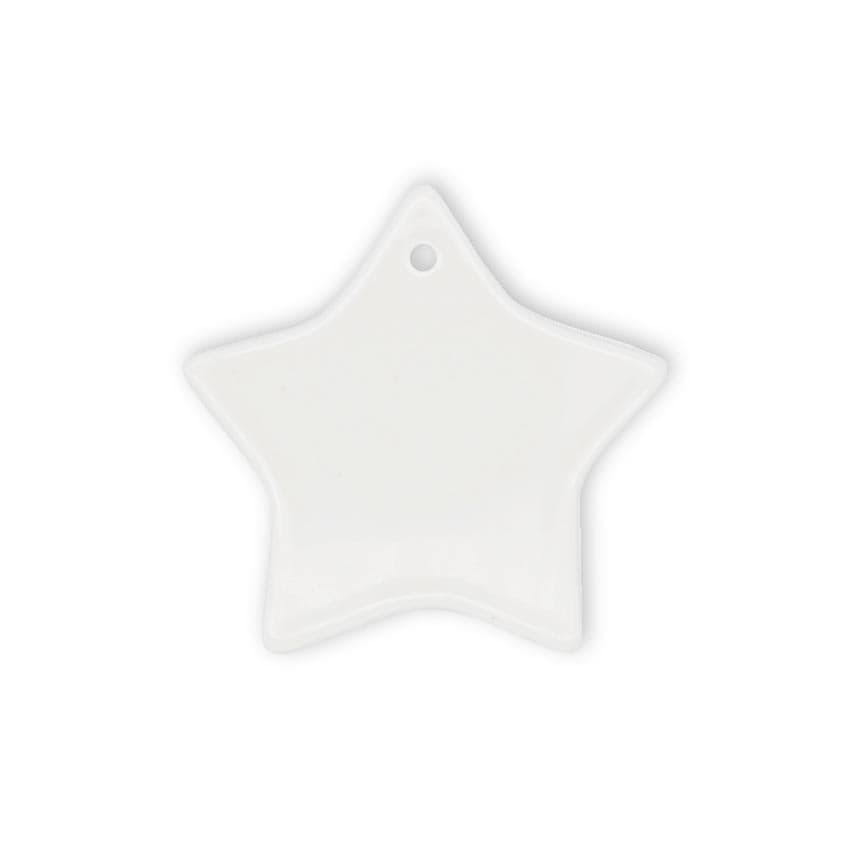 Star Ceramic Ornament (2 sided)