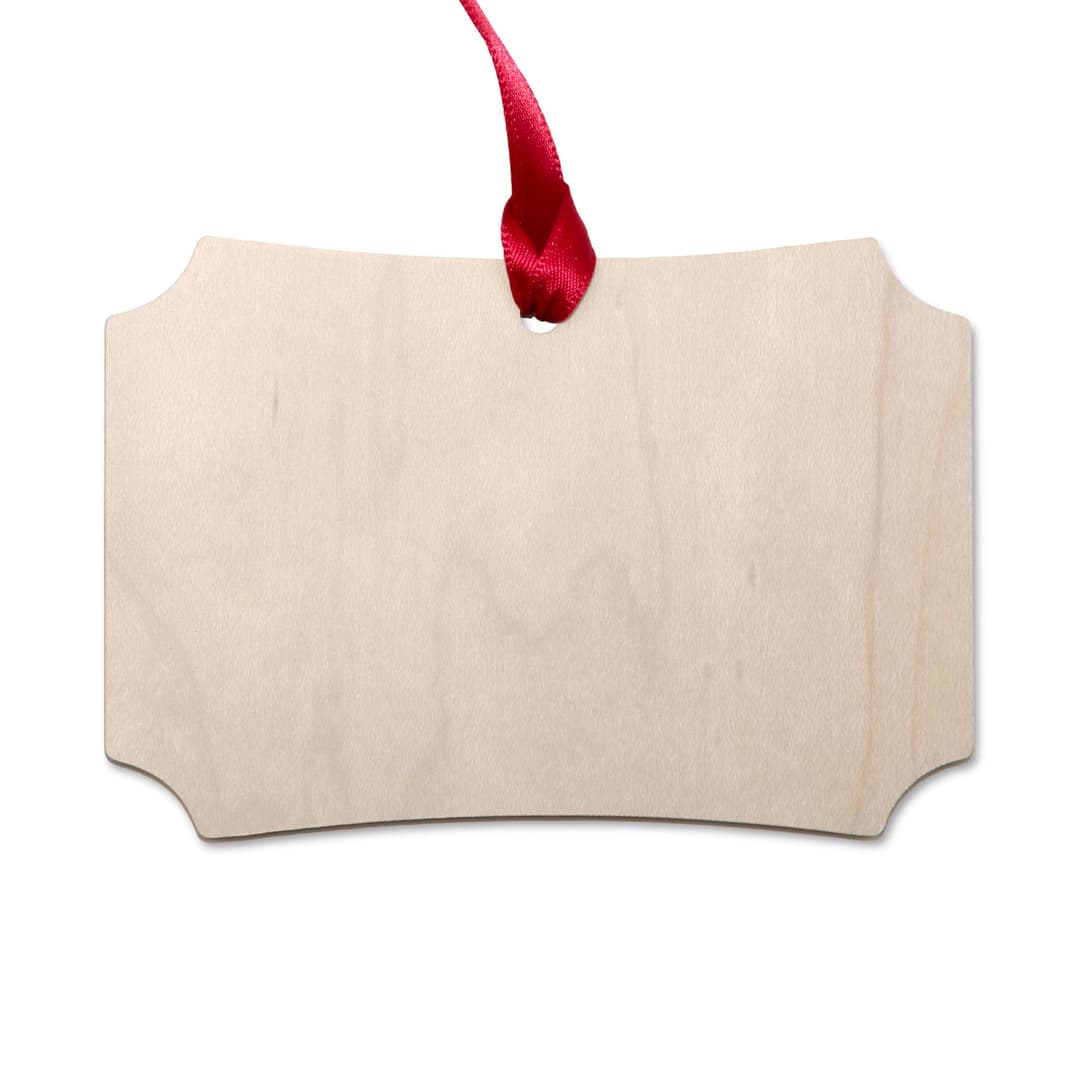 Scalloped Wooden Maple Ornament